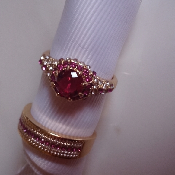 Sapphire rings size 10 (lab created) set - Picture 5 of 7